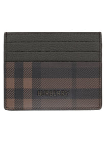 Burberry Men's Credito Check Card Holder Brown