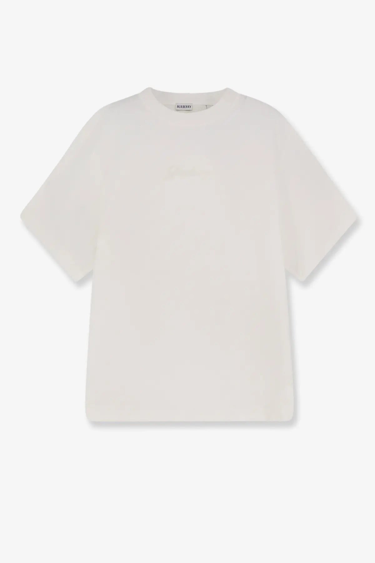 Off-white burberry men’s ryan organic cotton short-sleeved shirt with minimalist design and subtle neckline label