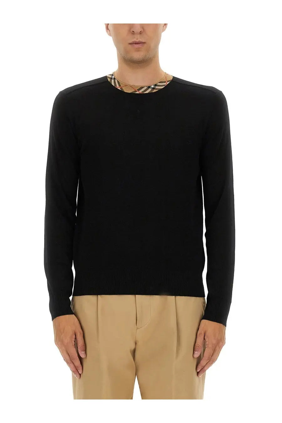 Burberry Men's Wool Jersey Black