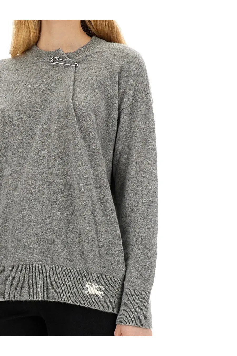 Burberry Women's Cashmere Sweater Grey, view 4