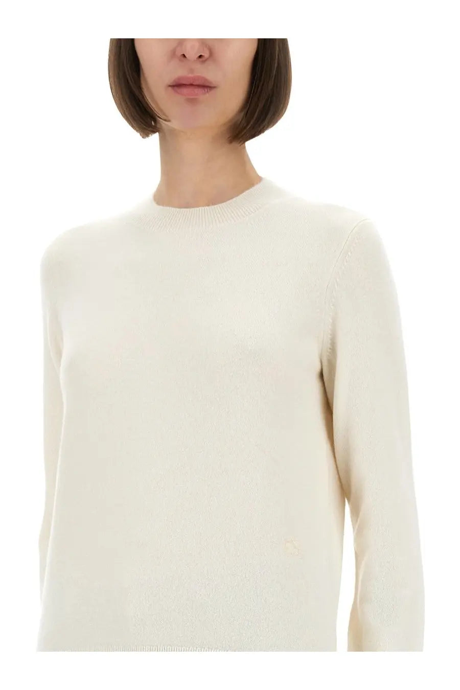 Burberry Women's Cashmere Sweater White, view 4