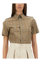 Burberry Women's Cotton Check Shirt Brown, view 4