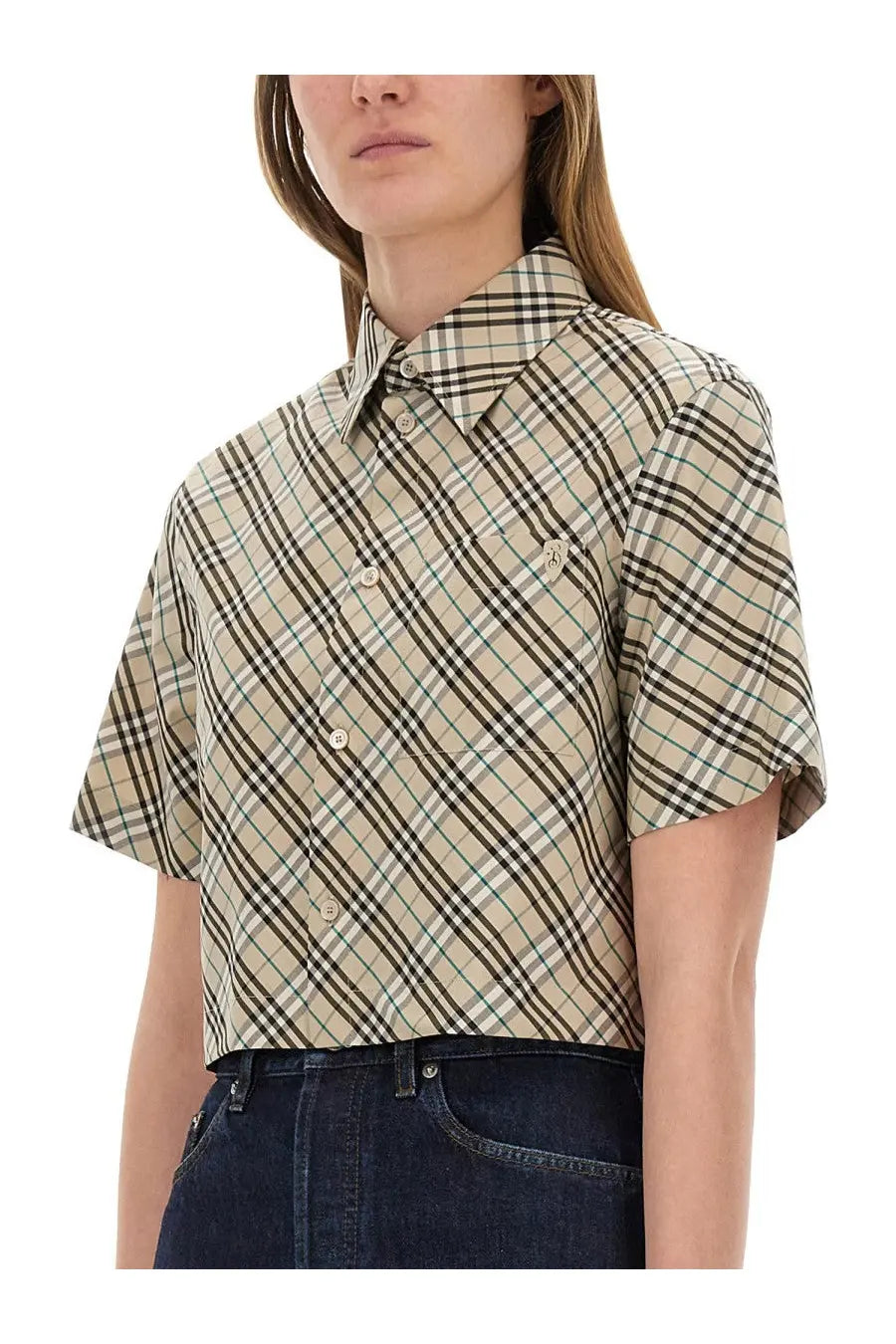 Burberry Women's Cropped Shirt Multicolor, view 4