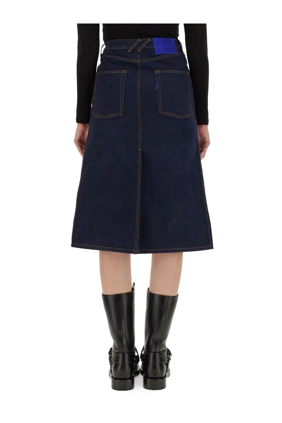 Burberry Women's Denim Skirt Blue, view 3