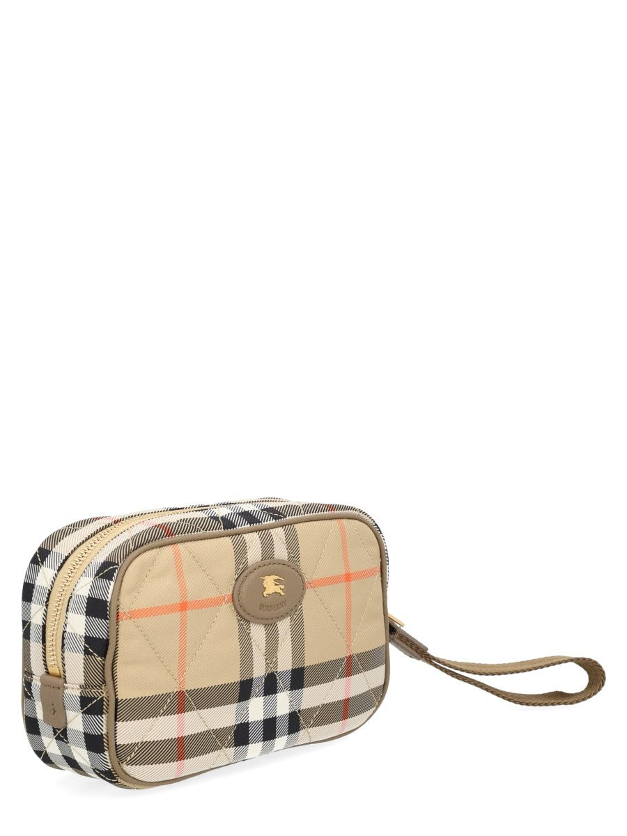 Burberry Women's Horseshoe Clutch Beige, view 3