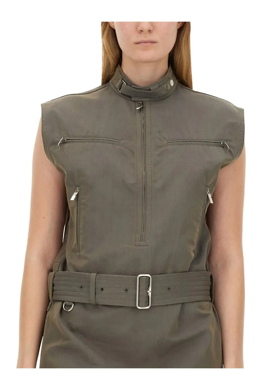 Burberry Women's Linen Dress Grey, view 4