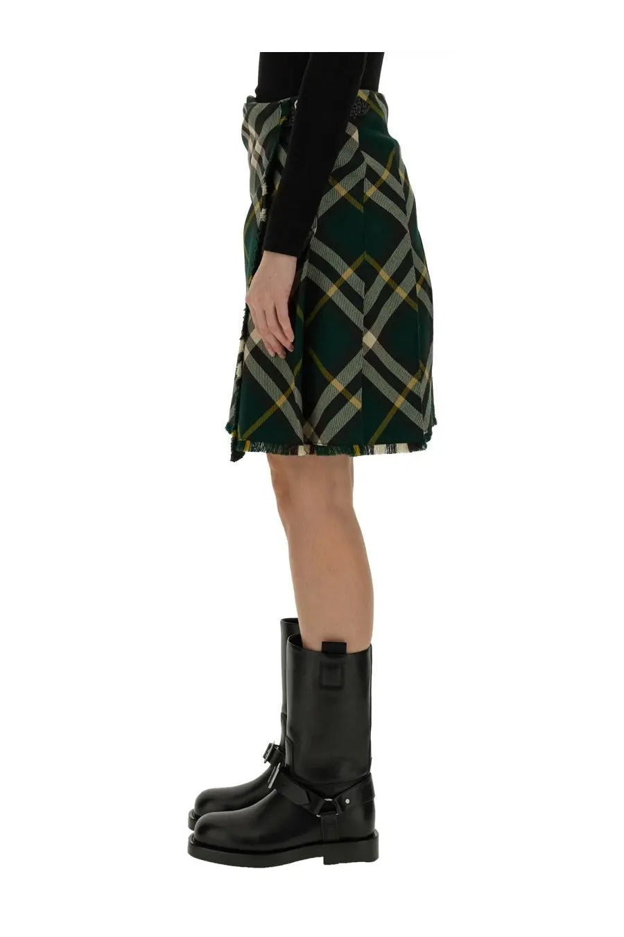 Burberry Women's Mini Skirt Green, view 4