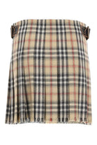 Burberry Women's Wool Check Kilt Mini Skirt Multicolor, view 2