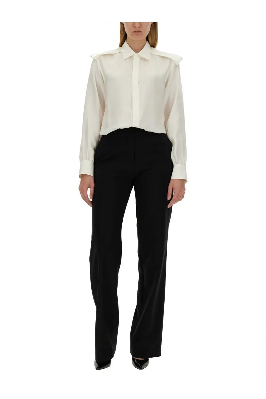 Burberry Women's Silk Shirt White, view 2
