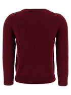 Ganni Burgundy Check Cardigan Red, view 2