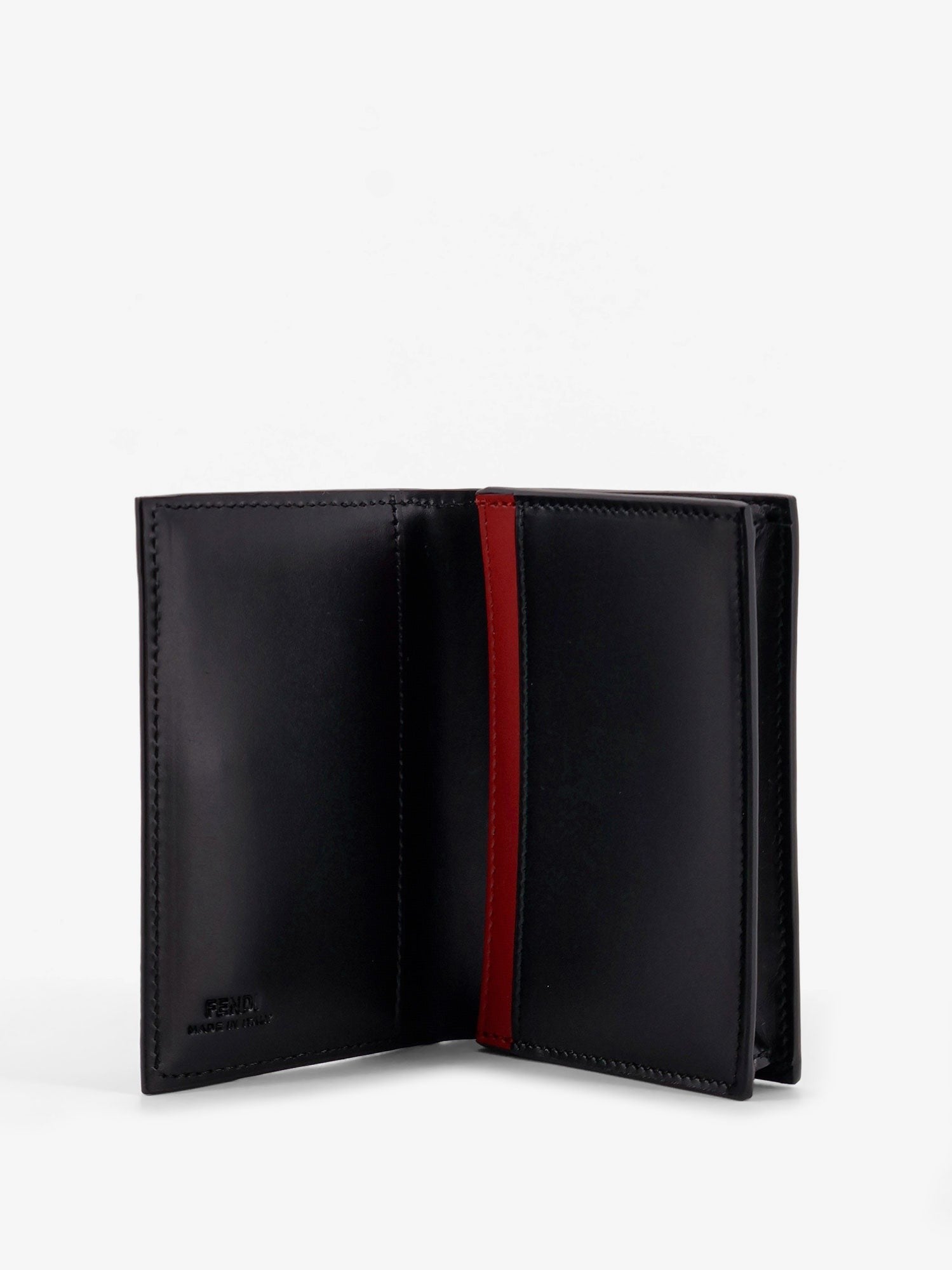 Fendi Men's Business Leather Card Holder Black