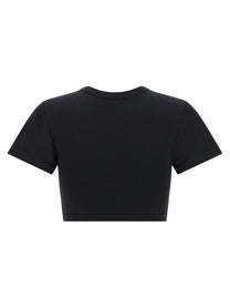 The Attico Bustier Crop Shirt Black