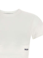 The Attico Bustier Crop Shirt White, view 3