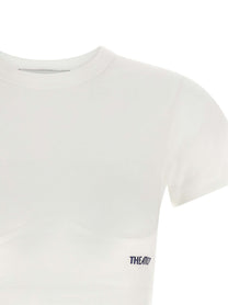 The Attico Bustier Crop Shirt White