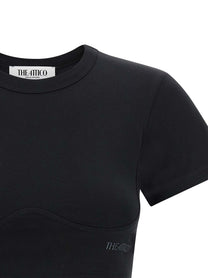 The Attico Bustier Crop Shirt Black