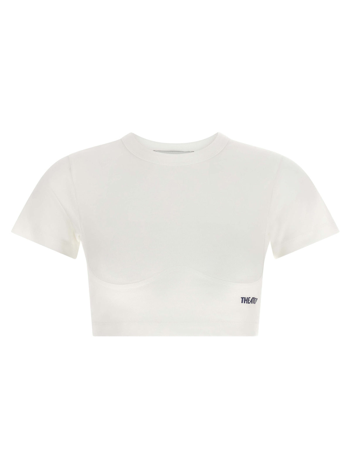 The Attico Bustier Crop Shirt White