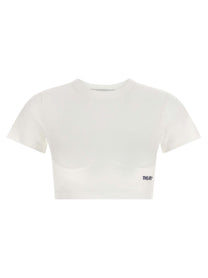 The Attico Bustier Crop Shirt White