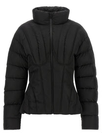 Elisabetta Franchi Bustier Quilted Down Jacket Black