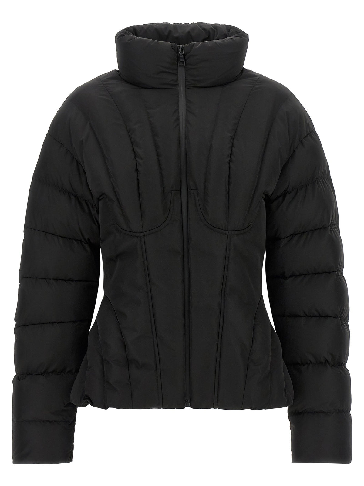Elisabetta Franchi Women's Bustier Quilted Down Jacket Black