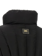 Elisabetta Franchi Women's Bustier Quilted Down Jacket Black, view 4