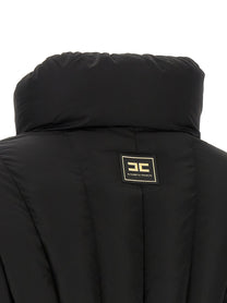 Elisabetta Franchi Bustier Quilted Down Jacket Black