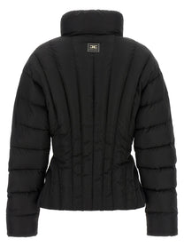 Elisabetta Franchi Bustier Quilted Down Jacket Black
