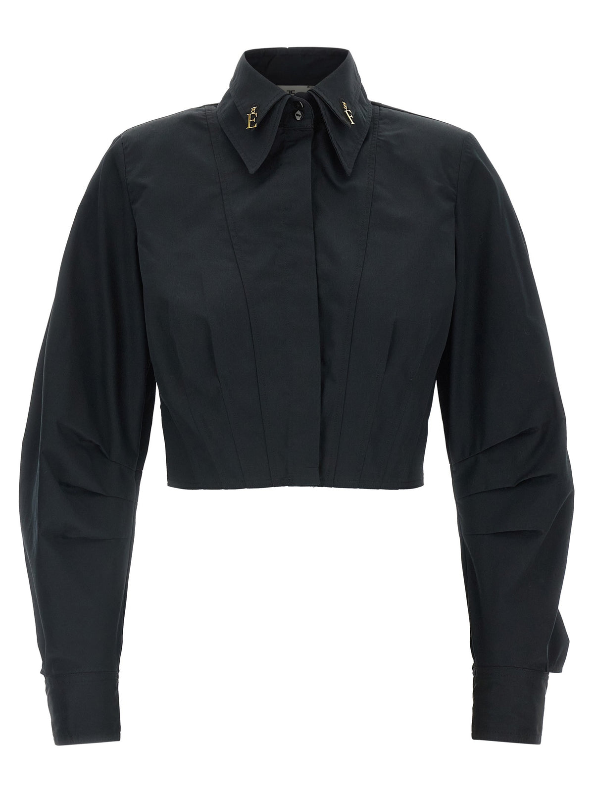 Elisabetta Franchi Bustier Shirt Black