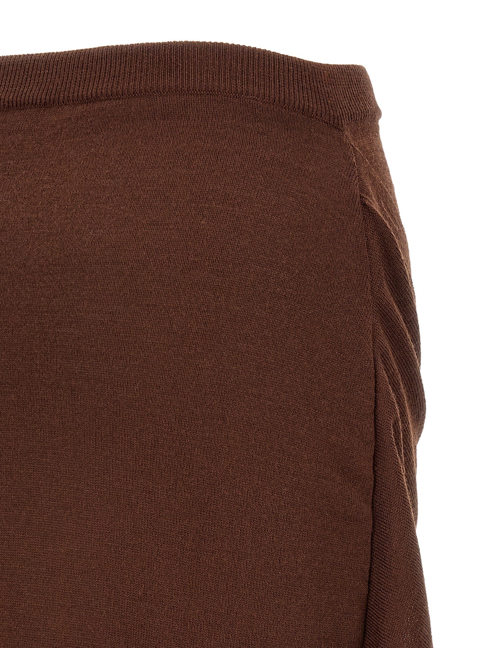 Lemaire Button Asymmetrical Skirt Brown