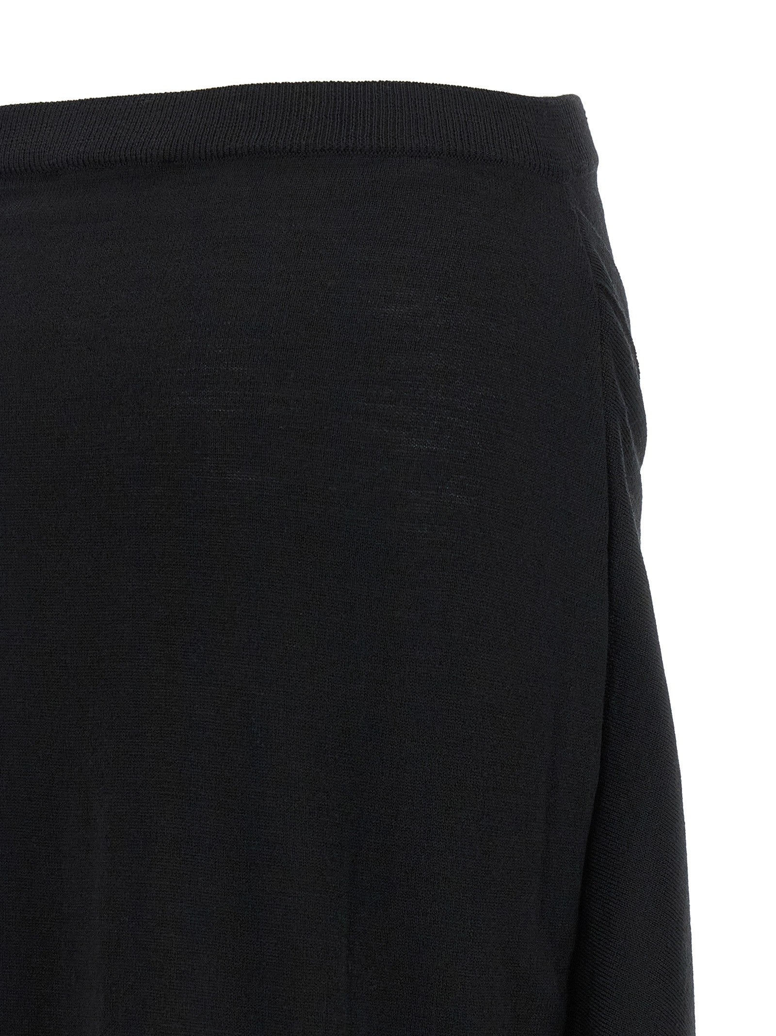 Lemaire Button Asymmetrical Skirt Black