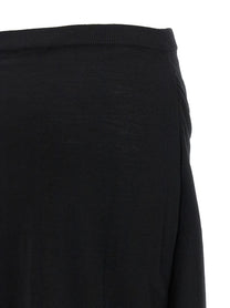 Lemaire Button Asymmetrical Skirt Black