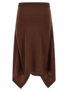 Lemaire Button Asymmetrical Skirt Brown, view 2