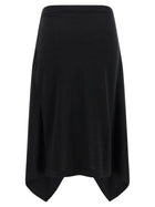 Lemaire Button Asymmetrical Skirt Black, view 2