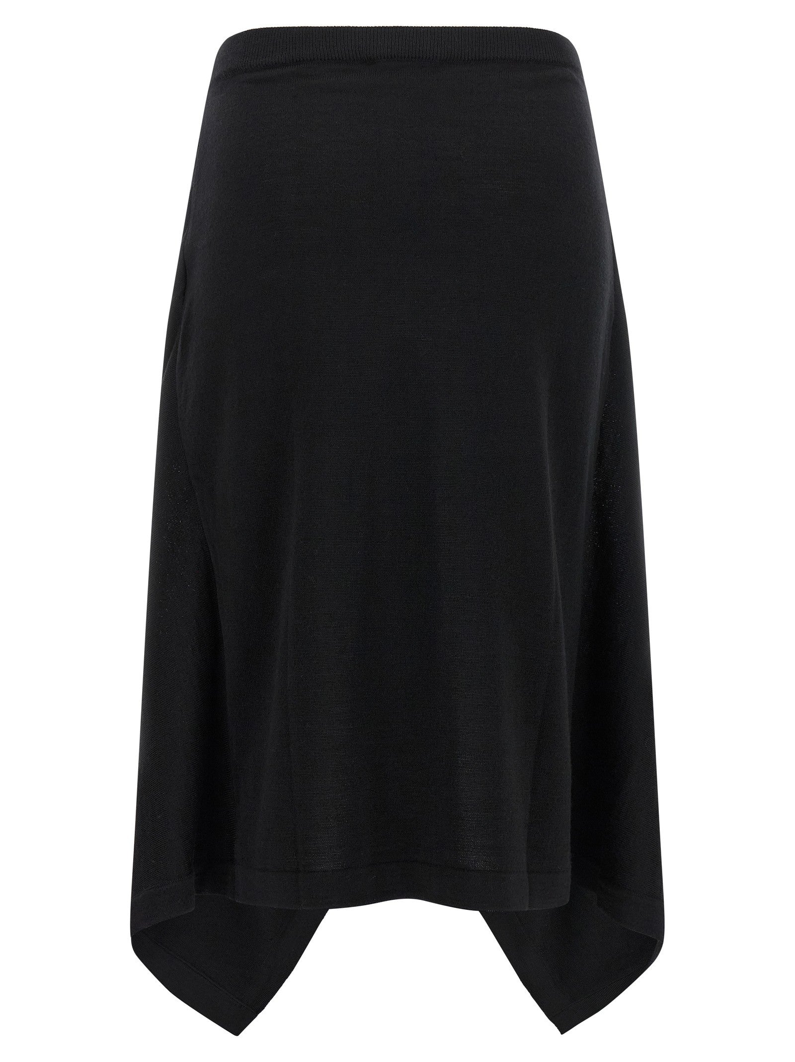 Lemaire Button Asymmetrical Skirt Black