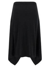 Lemaire Button Asymmetrical Skirt Black