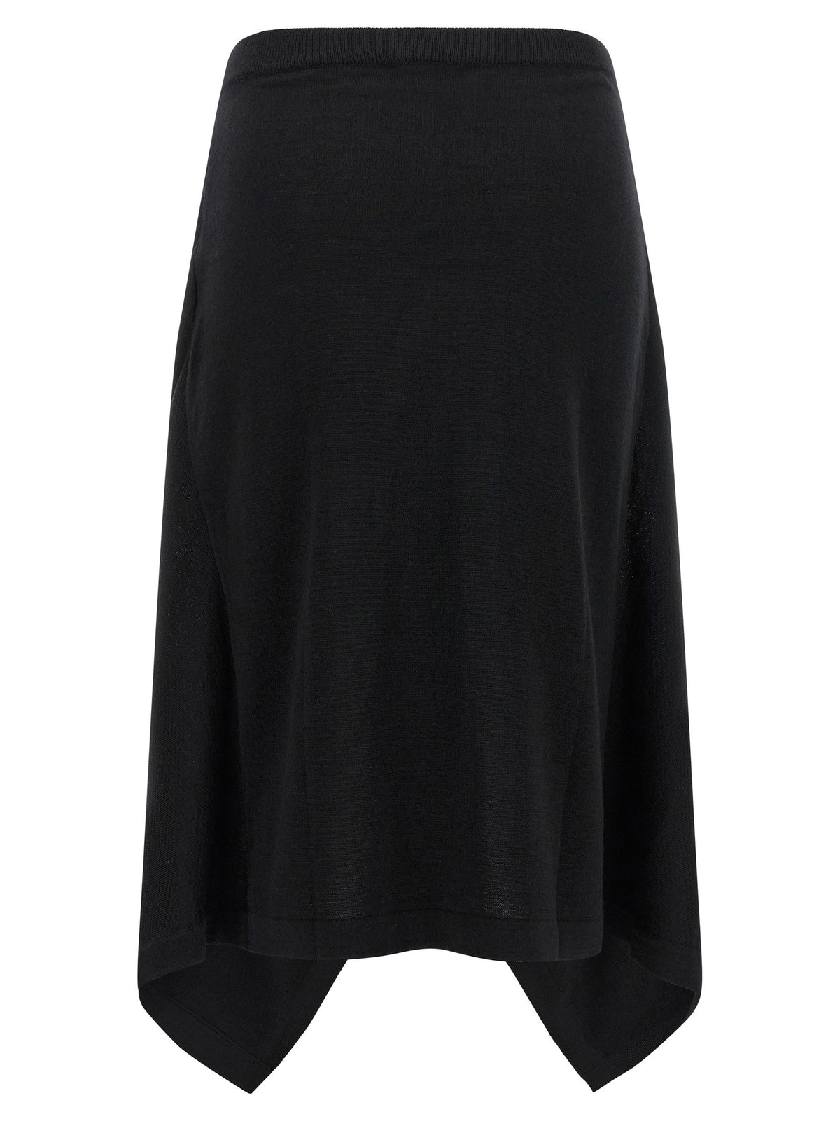 Lemaire Button Asymmetrical Skirt Black, view 2