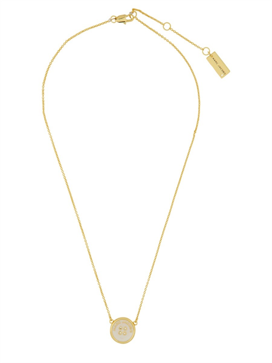 Marc Jacobs Women's Button Pendant Necklace Gold Marc Jacobs