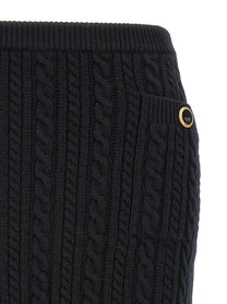 Alessandra Rich Button Skirt Black