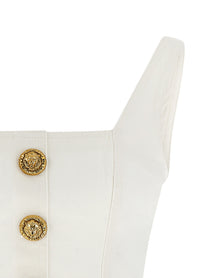 Balmain Button Top White