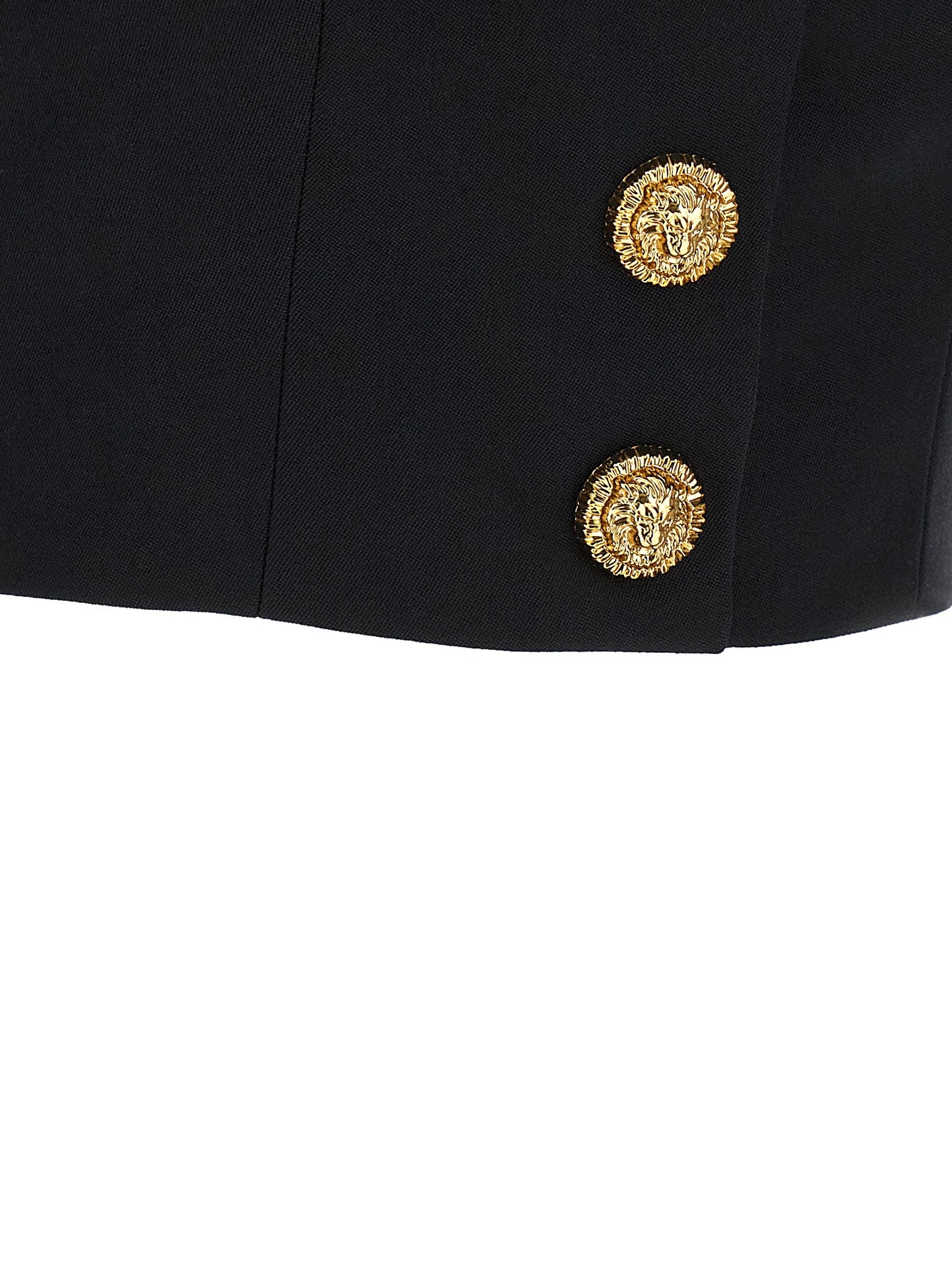 Balmain Button Top Black