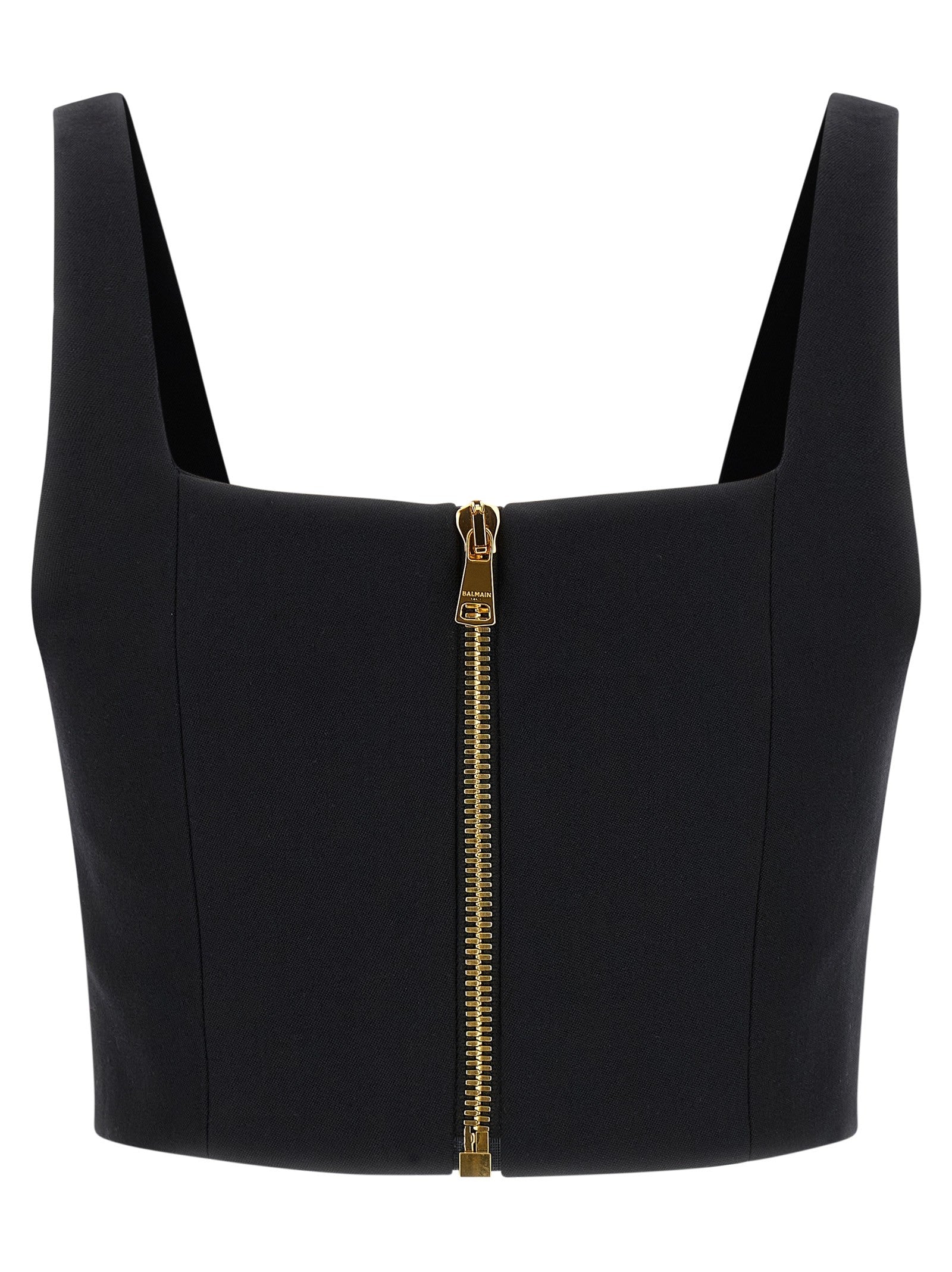 Balmain Button Top Black