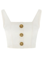 Balmain Button Top White