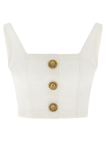 Balmain Button Top White