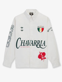 adidas Originals x Willy Chavarria Men's Button up Cotton Shirt White