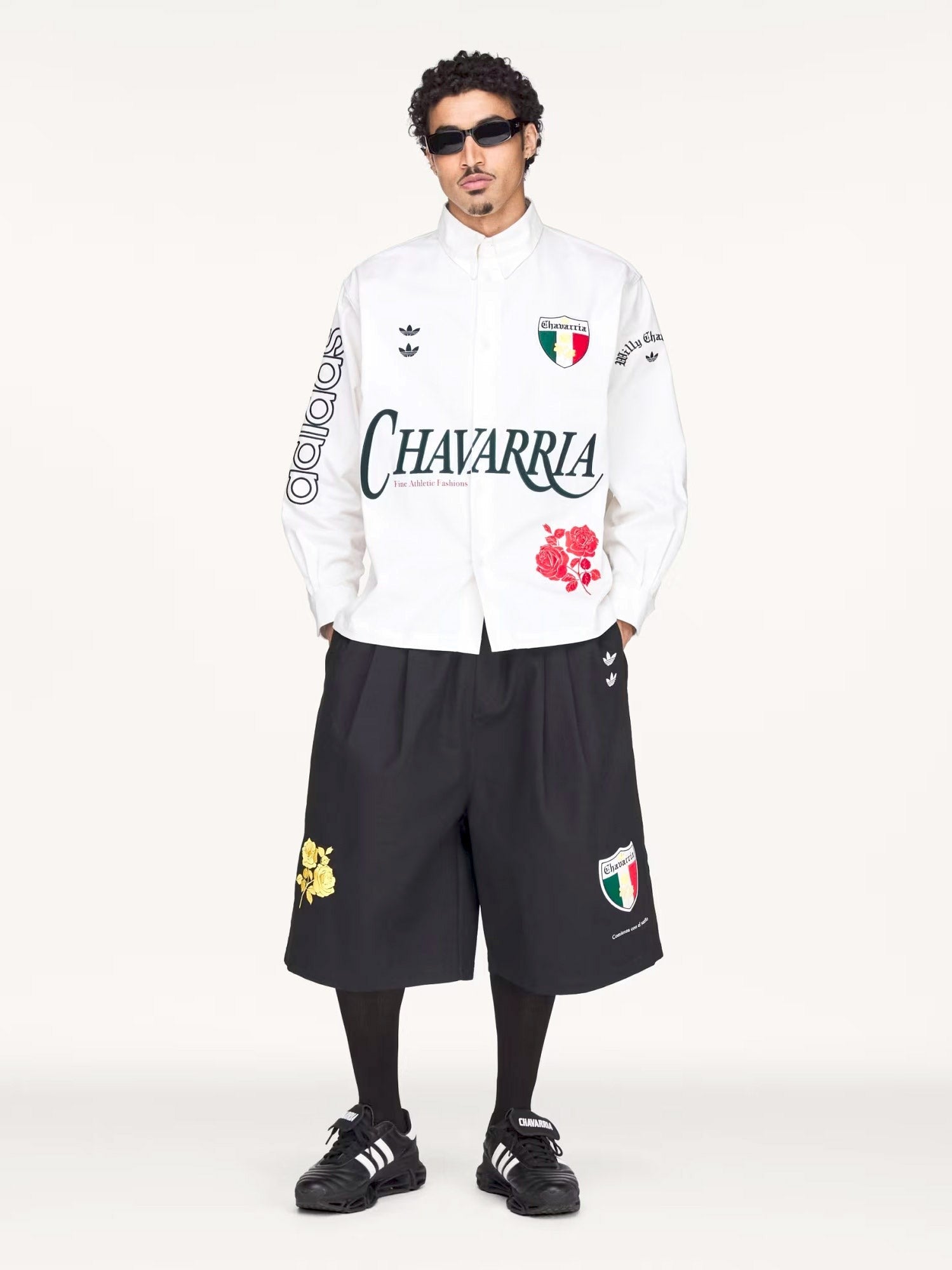 adidas Originals x Willy Chavarria Men's Button up Cotton Shirt White