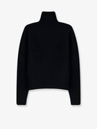 Tonywack Men's Button up Ribbed Wool and Cotton Cardigan Black, view 2