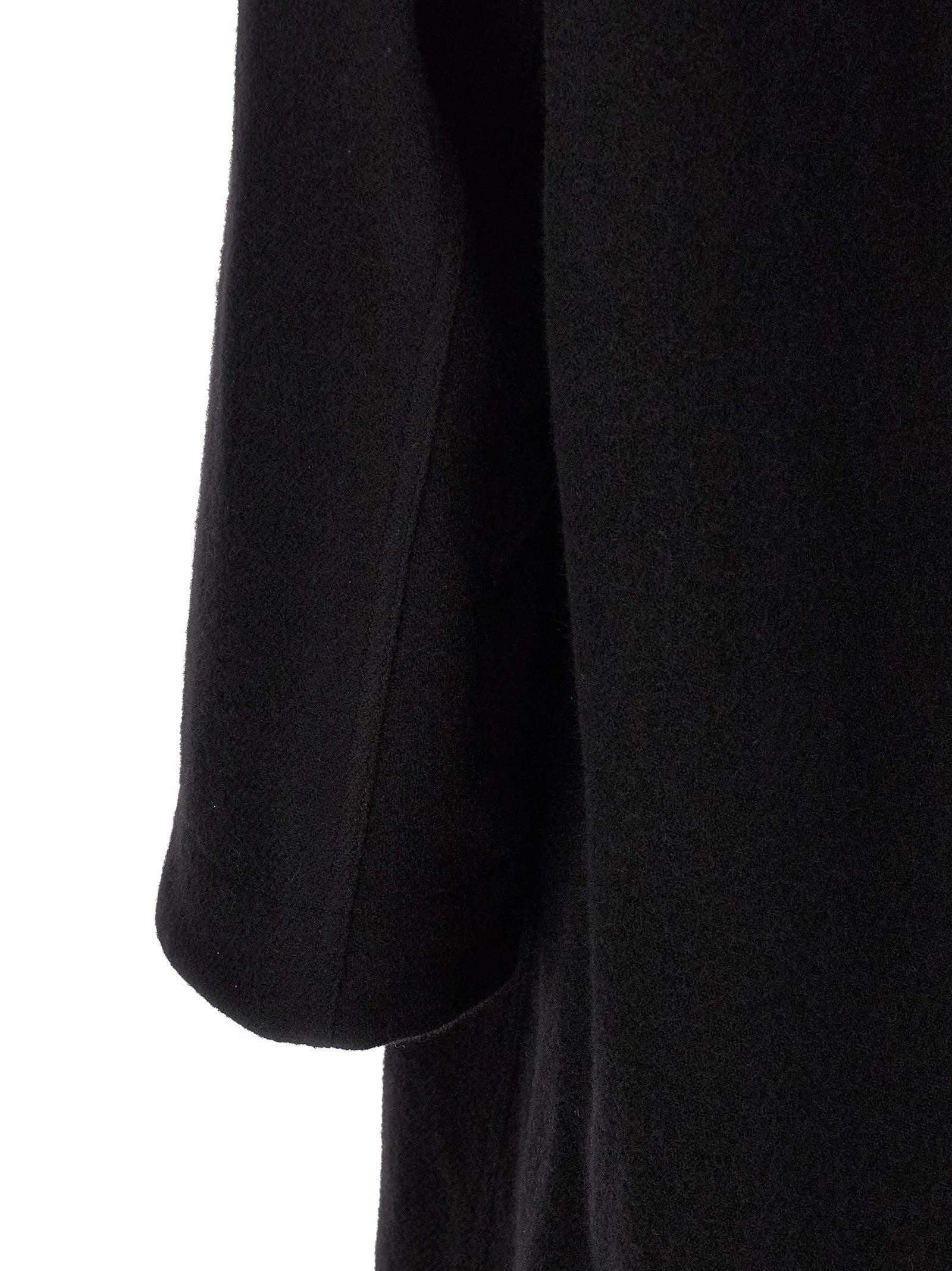 Rick Owens Buttoned Brad Coat Black