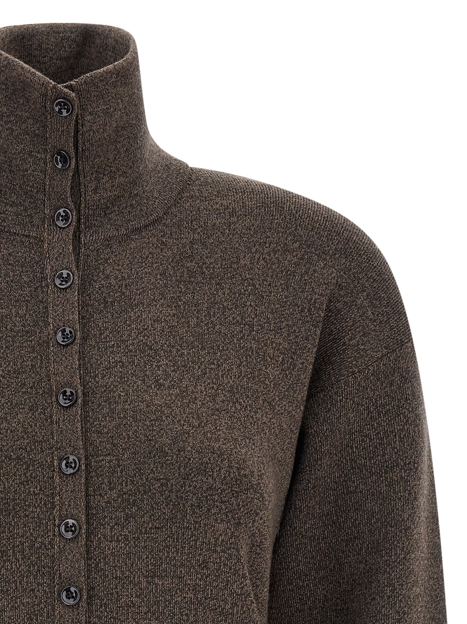Lemaire Buttoned Top Cardigan Brown