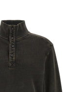 Entire Studios Buttoned Turtleneck Sweatshirt Black, view 3