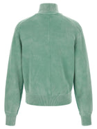 Entire Studios Buttoned Turtleneck Sweatshirt Green, view 2