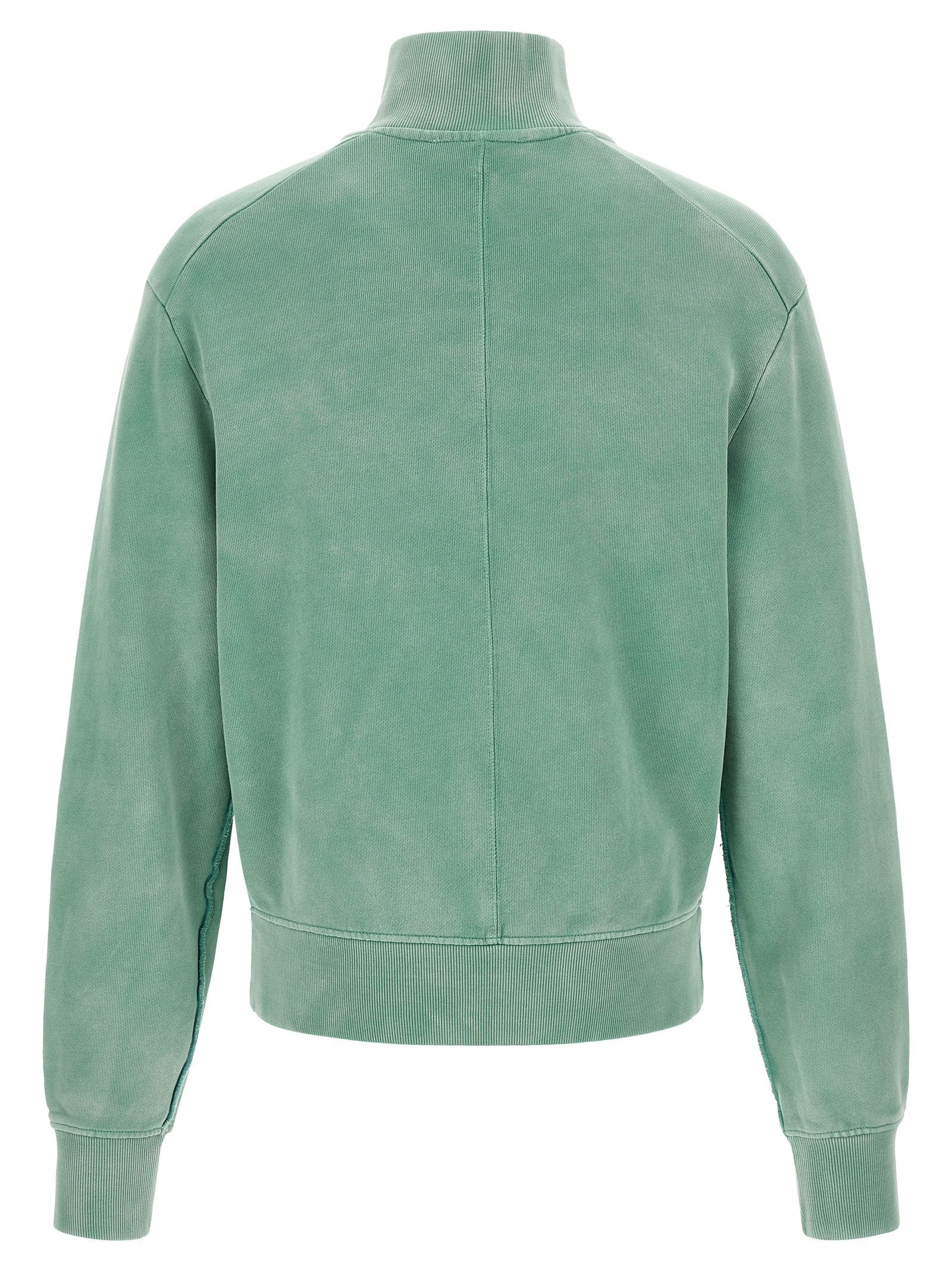 Entire Studios Buttoned Turtleneck Sweatshirt Green